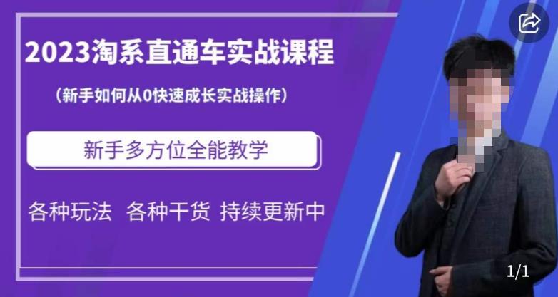 2023淘系直通车保姆式运营讲解，新手如何从0快速成长实战操作，新手多方位全能教学-学习资源库