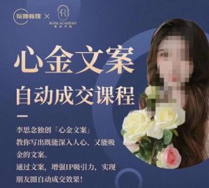 心金文案自动成交课程,教你写出既能深入人心又能吸金的文案,实现朋友圈自动成交效果-学习资源库