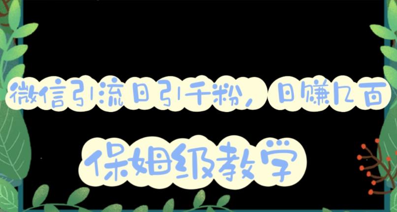 微信互推圈半自动引流方案，矩阵操作日引千人思路【详细视频教程】-学习资源库