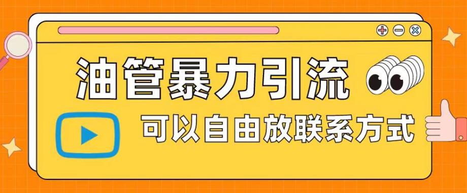 油管暴力引流，可以自由放联系方式【揭秘】-学习资源库