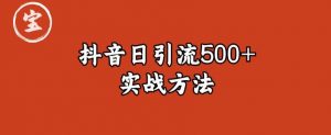 宝哥抖音直播引流私域的6个方法，日引流500+-学习资源库