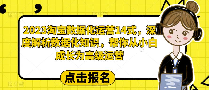 2023淘宝数据化运营14式，深度解析数据化知识，帮你从小白成长为高级运营-学习资源库