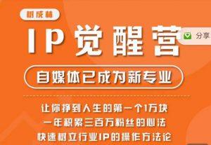 树成林·IP觉醒营,快速树立行业IP的操作方法论,让你赚到人生的第一个1万块-学习资源库
