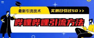 最新引流技术,哔哩哔哩引流方法,实测日引50人【揭秘】-学习资源库
