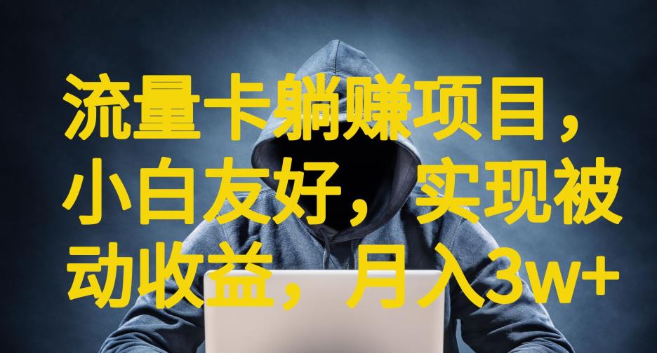 流量卡躺赚项目，小白友好，开设后台，实现被动收益，只要出卡，就能一直赚钱，利润高昂【揭秘】-学习资源库