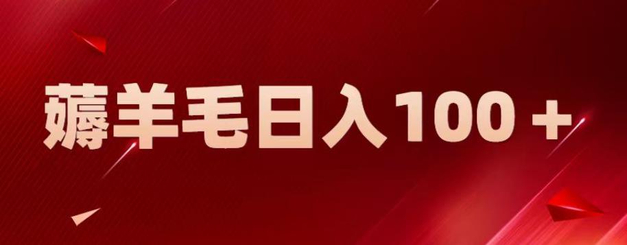 新平台零撸薅羊毛，一天躺赚100＋，无脑复制粘贴【揭秘】-学习资源库