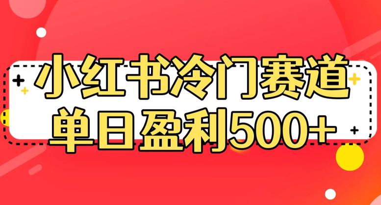 小红书冷门赛道，单日盈利500+【揭秘】-学习资源库