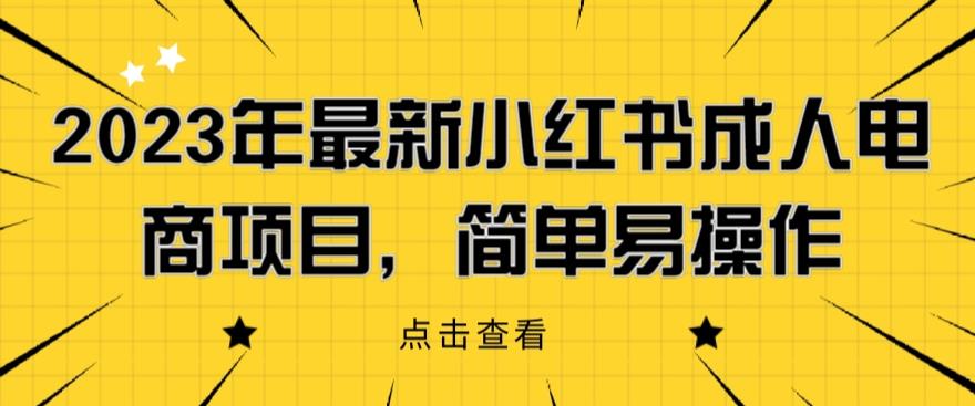 2023年最新小红书成人电商项目，简单易操作【详细教程】【揭秘】-学习资源库