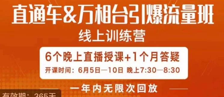 直通车&万相台引爆流量班，6天打通你开直通车·万相台的任督二脉-学习资源库