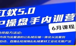 红蚁5.0IP操盘手内训营,IP操盘终极方法论-学习资源库
