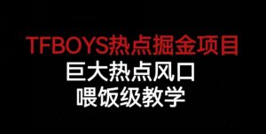 TFBOYS热点掘金项目,巨大热点风口,喂饭级教学-学习资源库