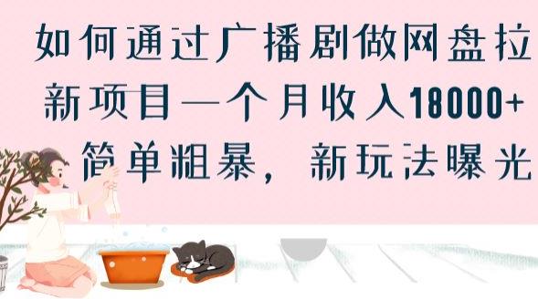 如何通过广播剧做网盘拉新项目一个月收入18000+，简单粗暴，新玩法曝光【揭秘】-学习资源库