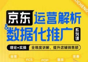 京东运营解析与数据化推广系列课,全维度讲解京东运营逻辑+数据化推广提升店铺销售额-学习资源库