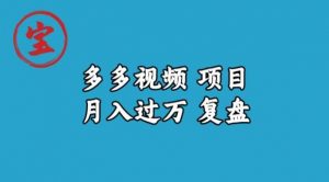 宝哥多多视频项目月入过万，详细复盘【揭秘】-学习资源库