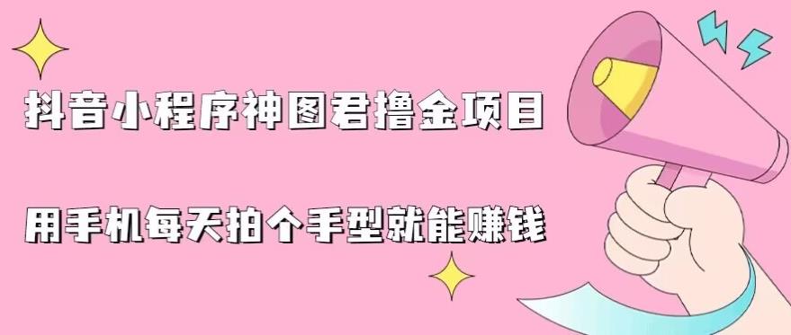 抖音小程序神图君撸金项目，用手机每天拍个手型挂载一下小程序就能赚钱【揭秘】-学习资源库