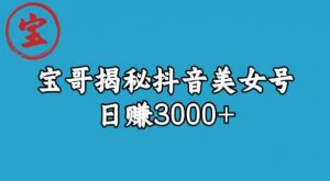 宝哥揭秘抖音美女号玩法,日赚3000+【揭秘】-学习资源库