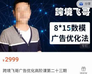 跨境飞哥·广告优化高阶课第二十三期,8*15数模广告优化法,用数据驱动决策-学习资源库