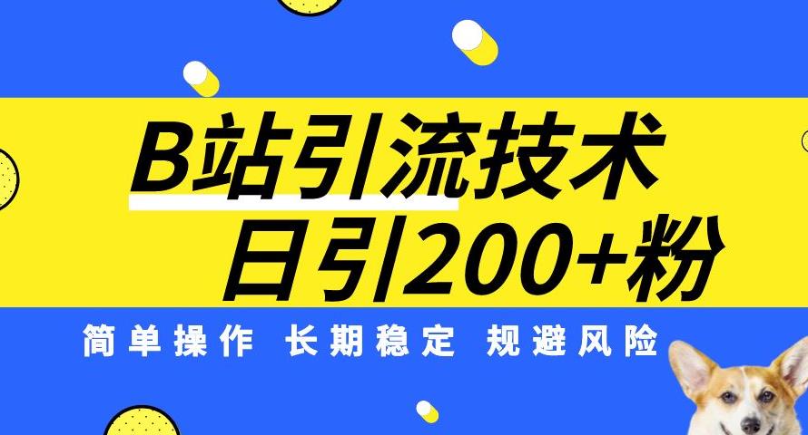 B站引流技术：每天引流200精准粉，简单操作，长期稳定，规避风险-学习资源库