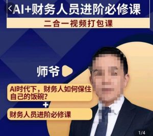 AI+财务人员进阶必修课二合一视频打包课,财务人员进阶必修课-学习资源库