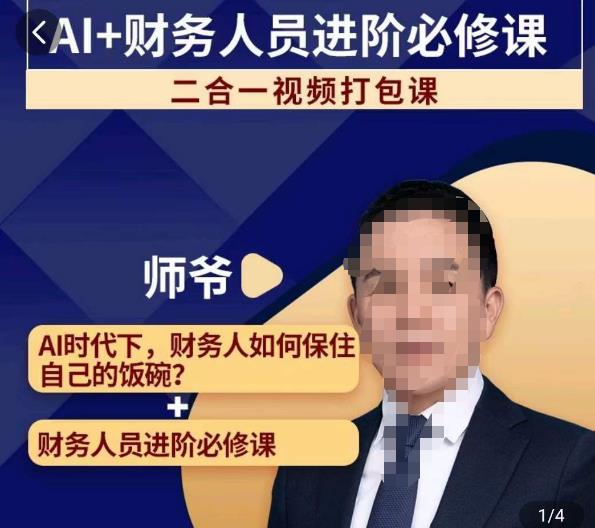AI+财务人员进阶必修课二合一视频打包课，财务人员进阶必修课-学习资源库