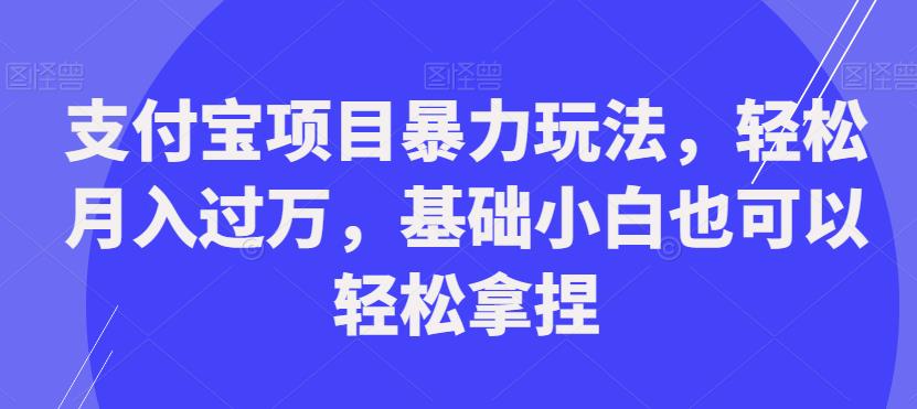 支付宝项目暴力玩法，轻松月入过万，基础小白也可以轻松拿捏【揭秘】-学习资源库