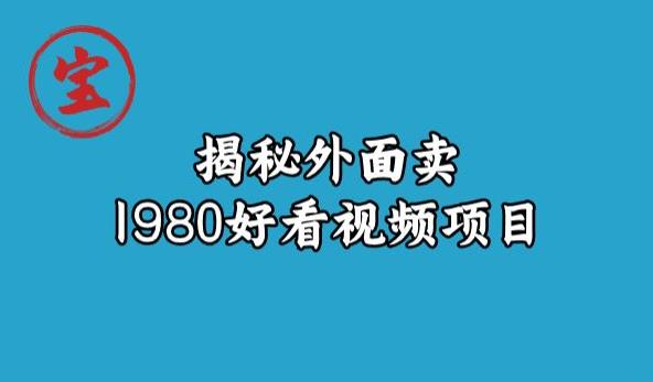 宝哥揭秘外面卖1980好看视频项目，投入时间少，操作难度低-学习资源库