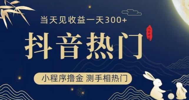 抖音最新小程序撸金，测手相上热门，当天见收益一小时变现300+【揭秘】-学习资源库