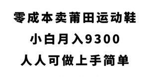 零成本卖莆田运动鞋,小白月入9300,人人可做上手简单【揭秘】-学习资源库