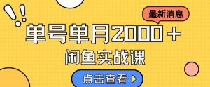 最新闲鱼日入500+,虚拟资料变现喂饭级讲解-学习资源库