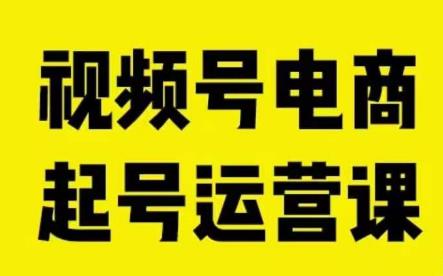 视频号电商起号运营课，教新人如何自然流起号，助力商家0-1突破-学习资源库