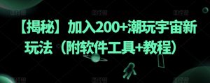 【揭秘】加入200+潮玩宇宙新玩法(附软件工具+教程)-学习资源库