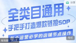 单品爆款打造实操运营,单品爆款从“0”-“1”手把手演练运营步骤-学习资源库