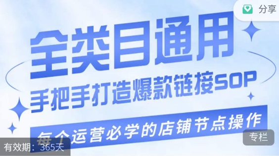单品爆款打造实操运营，单品爆款从“0”-“1”手把手演练运营步骤-学习资源库