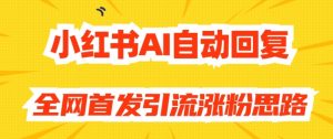 【原创开发】小红书AI自动回复,全网首发引流涨粉思路-学习资源库