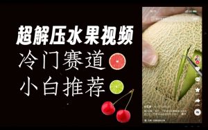 超冷门抖音赛道,水果解压视频0风险,非常容易爆火【揭秘】-学习资源库