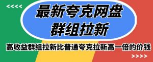 最新夸克网盘群组拉新,高收益群组拉新比普通夸克拉新高一倍的价钱-学习资源库