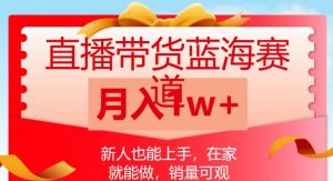 直播带货蓝海赛道,新人也能上手,在家就能做,销量可观,月入1w【揭秘】-学习资源库