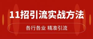 精准引流术:11招引流实战方法,让你私域流量加到爆(11节课完整)-学习资源库