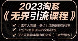 2023淘系无界引流实操课程,小成本大流量,低价引流快速拉新收割,让你快速掌握无界突破瓶颈-学习资源库