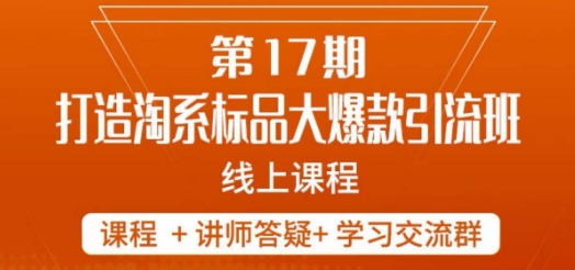 南掌柜-第17期打造淘系标品大爆款，5天线上课-学习资源库