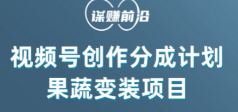 视频号创作分成计划水果蔬菜变装玩法，借助AI变现-学习资源库