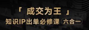 抖音知识IP直播登顶营(六合一),三倍流量提升秘诀,七步卖课实操演示,内容爆款必修指南-学习资源库