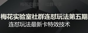 梅花实验室社群连怼玩法第五期,视频号连怼玩法最新卡特效技术-学习资源库