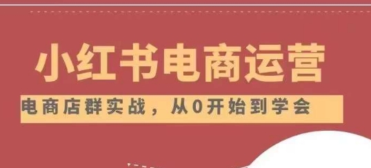 小红书店铺运营从小白到大神2.0，从入门到精通-学习资源库
