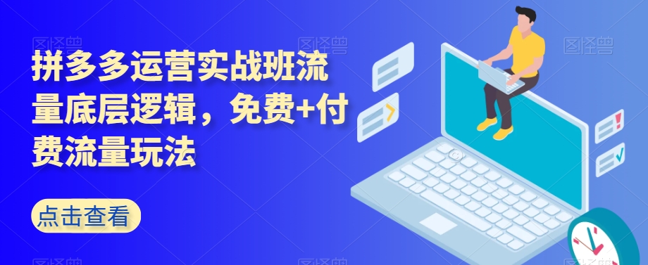 拼多多运营实战班流量底层逻辑，免费+付费流量玩法-学习资源库
