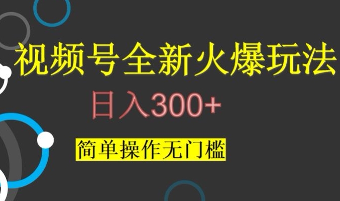 视频号最新爆火玩法，日入300+，简单操作无门槛【揭秘】-学习资源库