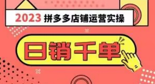 2023拼多多运营实操，每天30分钟日销1000＋，爆款选品技巧大全（10节课）-学习资源库