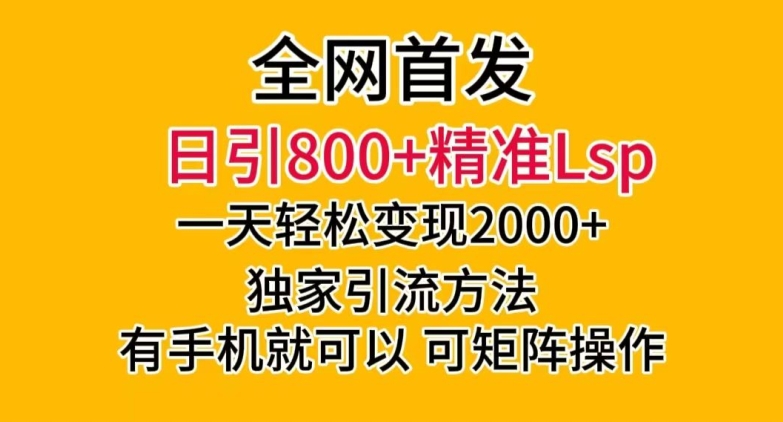 全网首发！日引800+精准老色批，一天变现2000+，独家引流方法，可矩阵操作【揭秘】-学习资源库
