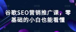 谷歌SEO营销推广课,零基础的小白也能看懂-学习资源库