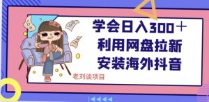 学会日入300+,利用网盘拉新安装海外抖音保姆级教学【揭秘】-学习资源库